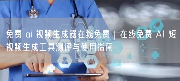 免费 ai 视频生成器在线免费｜在线免费 AI 短视频生成工具测评与使用指南
