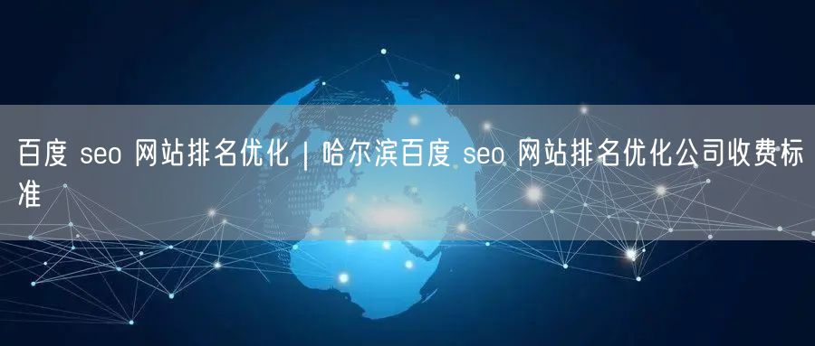 百度 seo 网站排名优化｜哈尔滨百度 seo 网站排名优化公司收费标准