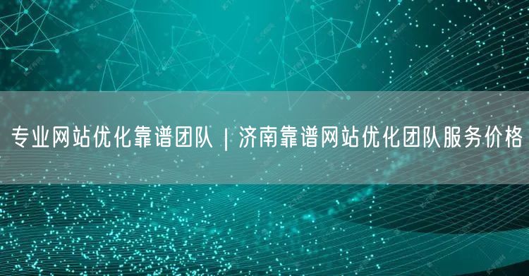 专业网站优化靠谱团队｜济南靠谱网站优化团队服务价格