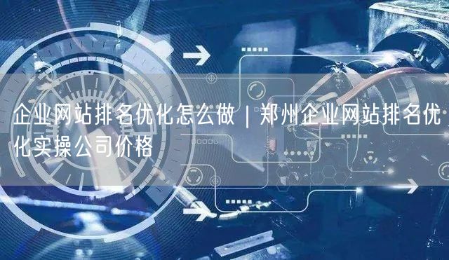 企业网站排名优化怎么做｜郑州企业网站排名优化实操公司价格