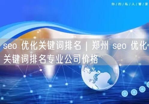 seo 优化关键词排名｜郑州 seo 优化关键词排名专业公司价格