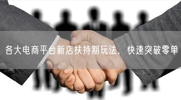 各大电商平台新店扶持期玩法，快速突破零单