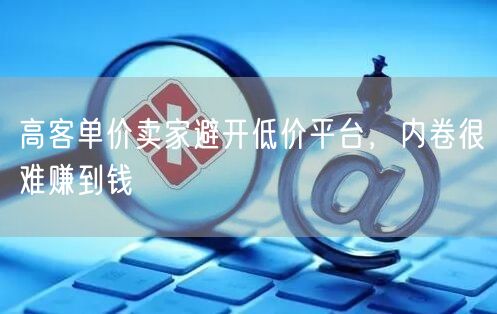 高客单价卖家避开低价平台，内卷很难赚到钱