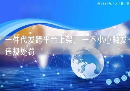 一件代发跨平台上架，一不小心触发违规处罚