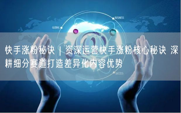 快手涨粉秘诀｜资深运营快手涨粉核心秘诀 深耕细分赛道打造差异化内容优势