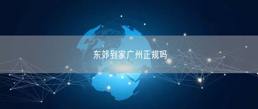 东郊到家广州上门服务正规性：资质、服务与权益全解析