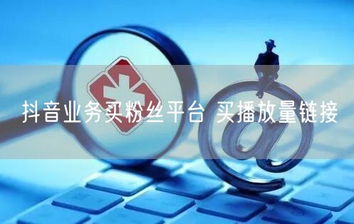 抖音业务买粉丝平台 买播放量链接
