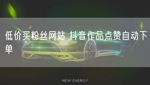 低价买粉丝网站 抖音作品点赞自动下单