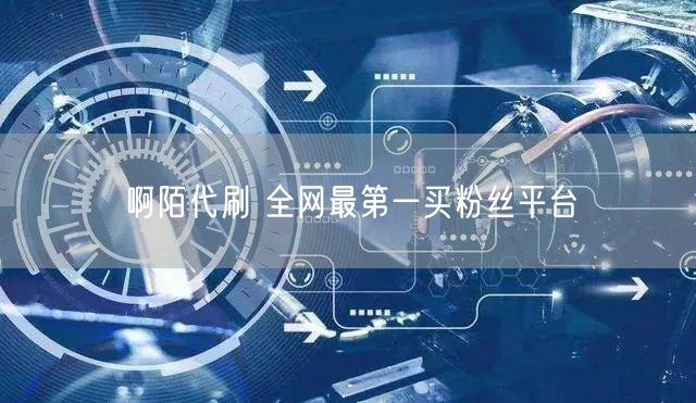 啊陌代刷 全网最第一买粉丝平台