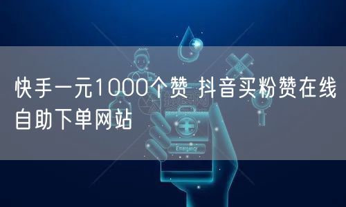 快手一元1000个赞 抖音买粉赞在线自助下单网站