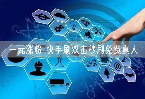 一元涨粉 快手刷双击秒刷免费真人